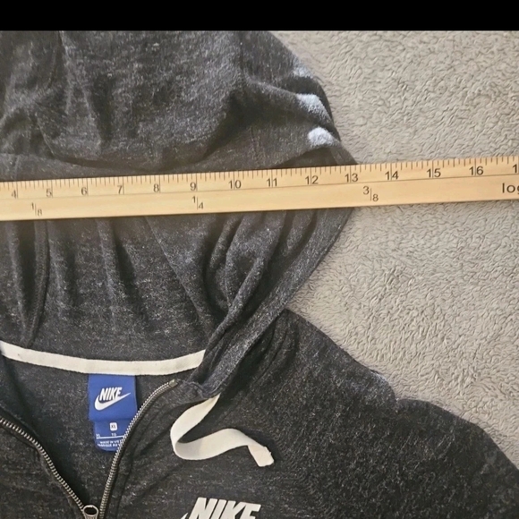 Nike Hoodie Men L /Women XL Gray Y2k Boho Cottage Grunge Normcore[1C] - Picture 7 of 16